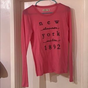 Abercrombie pink long sleeve